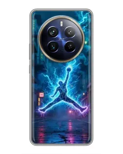 Чехол для Realme 12 Plus с картинкой «Jordan Gold Jumpman» Чехол для Realme 12 Plus с картинкой «Jordan Gold Jumpman»
