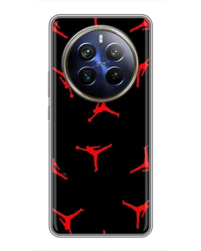 Чехол для Realme 12 Plus с картинкой «Jordan Red Pattern»