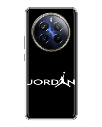 Чехол для Realme 12 Plus с картинкой «Jordan White Logo»