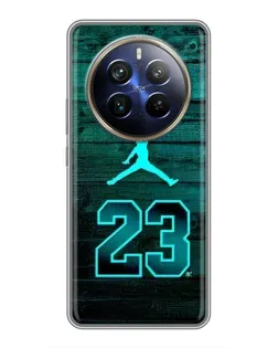Чехол для Realme 12 Plus с картинкой «Jordan Cyan 23»