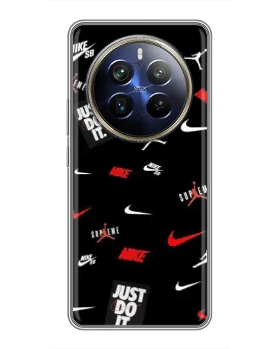 Чехол для Realme 12 Plus с картинкой «Nike Mix Pattern»