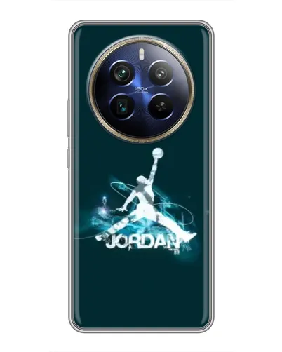 Чехол для Realme 12 Plus с картинкой «Jordan Blue Fire»