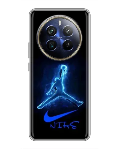 Чехол для Realme 12 Plus с картинкой «Jordan Neon Blue»