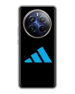 Чехол для Realme 12 Plus с картинкой «Adidas Cyan Logo»