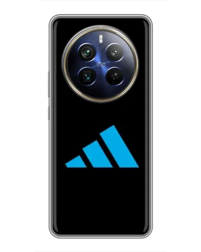 Чехол для Realme 12 Plus с картинкой «Adidas Cyan Logo»