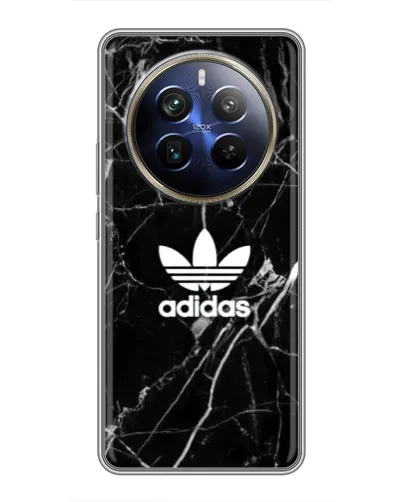 Чехол для Realme 12 Plus с картинкой «Белый мрамор Adidas»