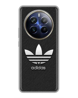 Чехол для Realme 12 Plus с картинкой «Adidas Карбоновая текстура»