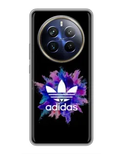 Чехол для Realme 12 Plus с картинкой «Взрыв красок Adidas»
