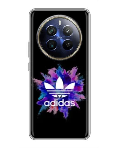 Чехол для Realme 12 Plus с картинкой «Взрыв красок Adidas»