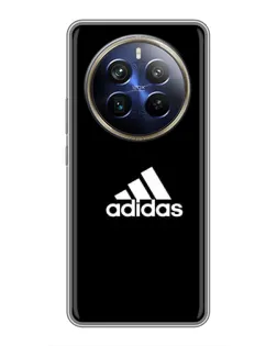 Чехол для Realme 12 Plus с картинкой «Черная классика Adidas»