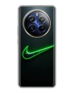 Чехол для Realme 12 Plus с картинкой «Неоновый контур Nike» Чехол для Realme 12 Plus с картинкой «Неоновый контур Nike»
