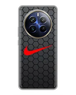 Чехол для Realme 12 Plus с картинкой «Nike — карбоновая сетка» Чехол для Realme 12 Plus с картинкой «Nike — карбоновая сетка»