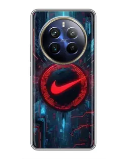 Чехол для Realme 12 Plus с картинкой «Техногенный стиль Nike»