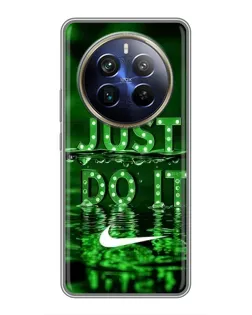Чехол для Realme 12 Plus с картинкой «Зеленый неоновый Nike»