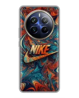 Чехол для Realme 12 Plus с картинкой «Nike в абстракции»
