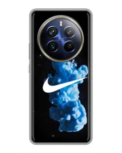 Чехол для Realme 12 Plus с картинкой «Nike и синий дым»
