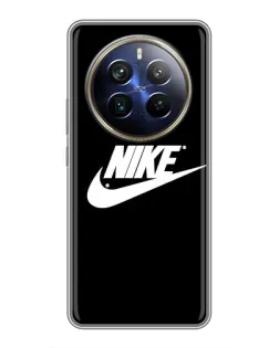 Чехол для Realme 12 Plus с картинкой «Nike — мазки краски»