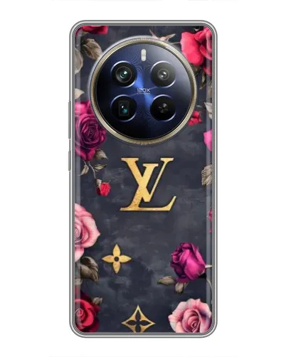 Чехол для Realme 12 Plus с картинкой «Цветочный Louis Vuitton»