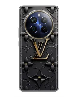 Чехол для Realme 12 Plus с картинкой «Кожаная текстура LV»