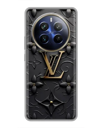 Чехол для Realme 12 Plus с картинкой «Кожаная текстура LV»