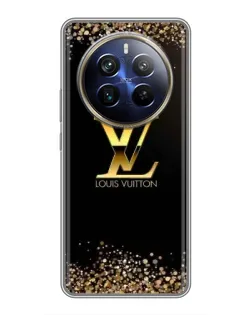 Чехол для Realme 12 Plus с картинкой «LV — золотые искры»