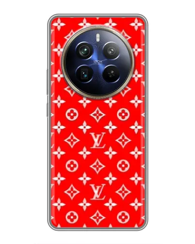 Чехол для Realme 12 Plus с картинкой «Яркий паттерн LV»