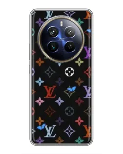 Чехол для Realme 12 Plus с картинкой «Цветная монограмма LV»