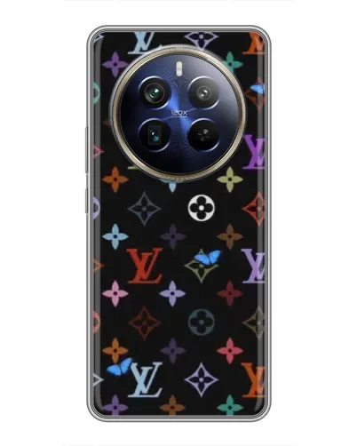 Чехол для Realme 12 Plus с картинкой «Цветная монограмма LV»