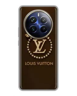 Чехол для Realme 12 Plus с картинкой «LV — золотая печать»