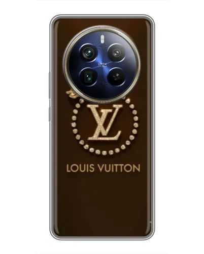 Чехол для Realme 12 Plus с картинкой «LV — золотая печать»
