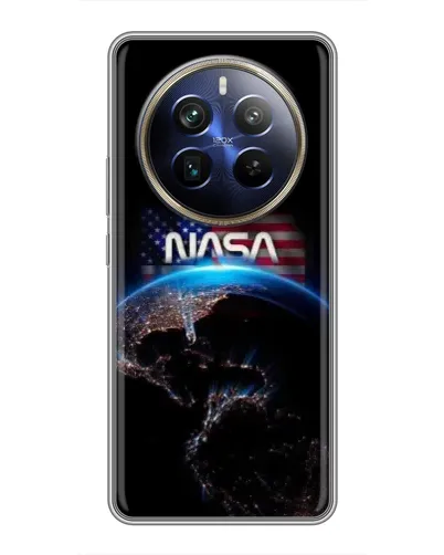 Чехол для Realme 12 Plus с картинкой «Земля из космоса NASA»