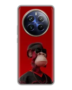 Чехол для Realme 12 Plus с картинкой «Bored Ape в красном» Чехол для Realme 12 Plus с картинкой «Bored Ape в красном»