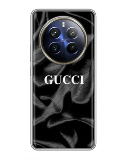 Чехол для Realme 12 Plus с картинкой «Gucci — шелковые волны» Чехол для Realme 12 Plus с картинкой «Gucci — шелковые волны»