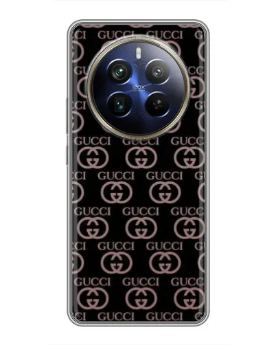 Чехол для Realme 12 Plus с картинкой «Классическая монограмма Gucci»
