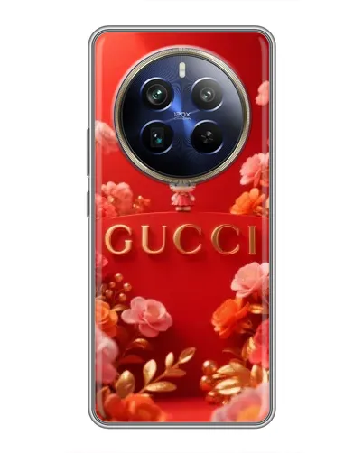 Чехол для Realme 12 Plus с картинкой «Gucci — золотой сад»