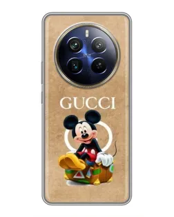 Чехол для Realme 12 Plus с картинкой «Микки Маус Gucci — крафт»