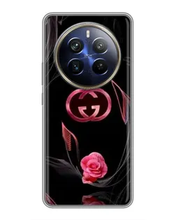 Чехол для Realme 12 Plus с картинкой «Gucci — неоновая роза»