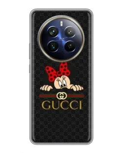 Чехол для Realme 12 Plus с картинкой «Минни Маус Gucci — черный»