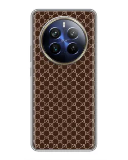 Чохол для Realme 12 Plus з картинкою «Gucci — шоколадна сітка»