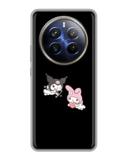 Чехол для Realme 12 Plus с картинкой «My Melody и Kuromi»