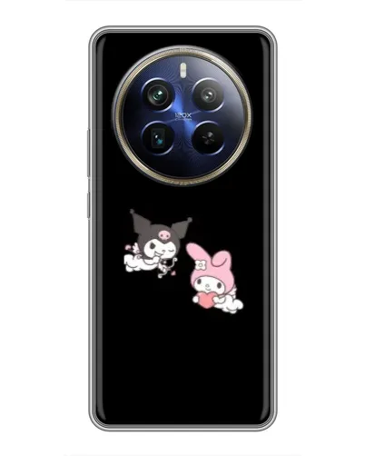 Чехол для Realme 12 Plus с картинкой «My Melody и Kuromi»