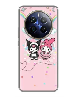 Чехол для Realme 12 Plus с картинкой «My Melody и Kuromi»