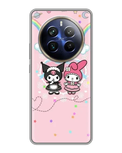 Чехол для Realme 12 Plus с картинкой «My Melody и Kuromi»