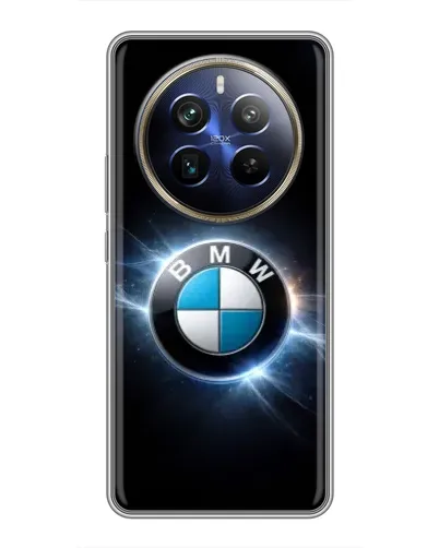 Чехол для Realme 12 Plus с картинкой «BMW — неоновое сияние»