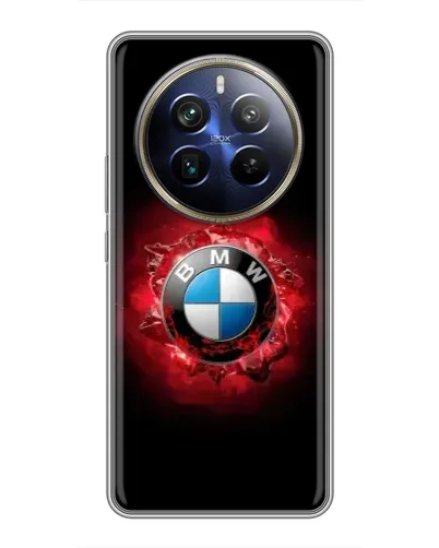 Чехол для Realme 12 Plus с картинкой «Логотип BMW — вспышка»