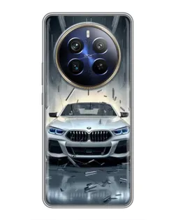 Чехол для Realme 12 Plus с картинкой «BMW в свете фар»