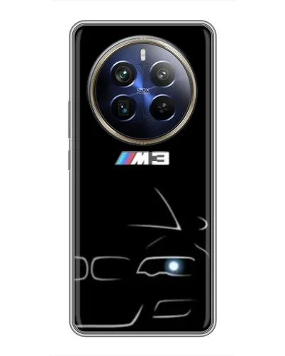 Чехол для Realme 12 Plus с картинкой «Минималистичный принт BMW M3»
