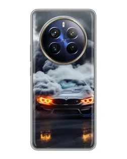 Чехол для Realme 12 Plus с картинкой «BMW в дыму»