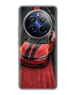 Чехол для Realme 12 Plus с картинкой «BMW на красной дорожке»