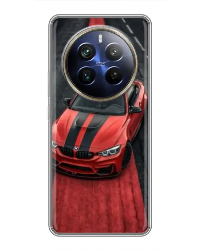 Чехол для Realme 12 Plus с картинкой «BMW на красной дорожке»